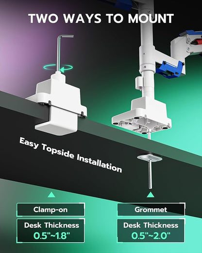 ARES WING Dual Monitor Mount, Adjustable Stacked Monitor Stand - Image 8