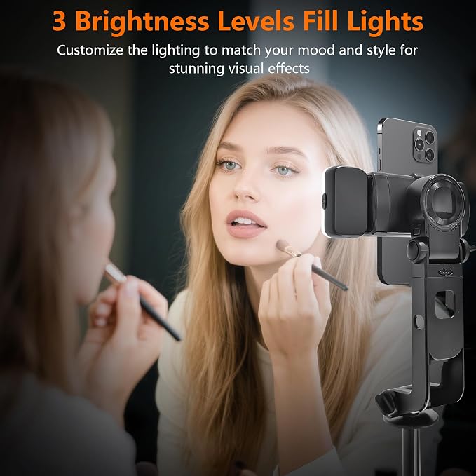 71" Tripod for iPhone with Light, Auto Face Tracking Selfie Stick Tripod - Image 7