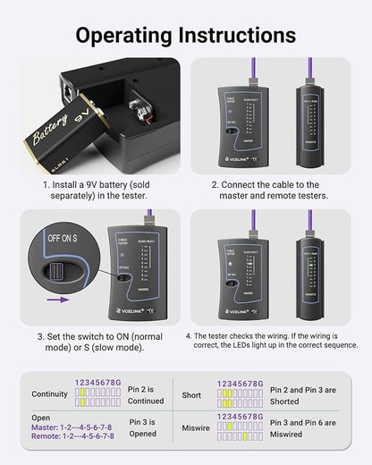 VCELINK RJ45 Crimp Tool Kit for CAT7/6A/6/5E/5, Upgraded Network Tool Set - Image 5
