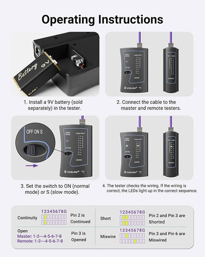 VCELINK RJ45 Crimp Tool Kit for CAT7/6A/6/5E/5, Upgraded Network Tool Set - Image 7