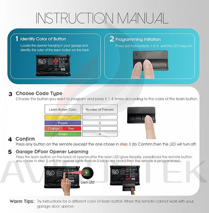 Avisontek 2-Pack for LiftMaster Chamberlain Craftsman Universal Garage Door - Image 9
