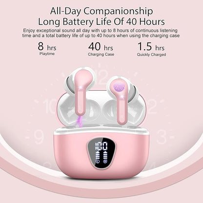 Wireless Earbuds, IP7 Waterproof in Ear Earphones, LED Display Ear buds - Image 4