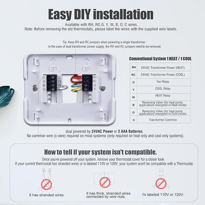 Aowel Non-Programmable Thermostats - Image 6