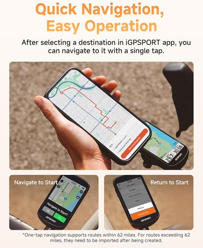 iGPSPORT BSC500 GPS Bike Computer, 3.3'' Touchscreen MAP & Voice Navigation - Image 4
