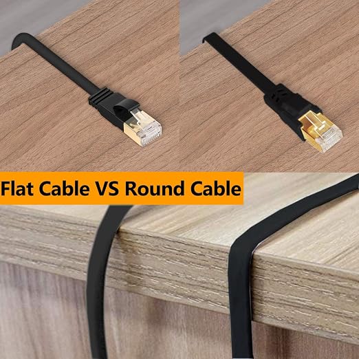 Jadaol Cat 8 Ethernet Cable 30 ft, 40Gbps 2000MHz Flat RJ45 S/FTP LAN Patch - Image 6