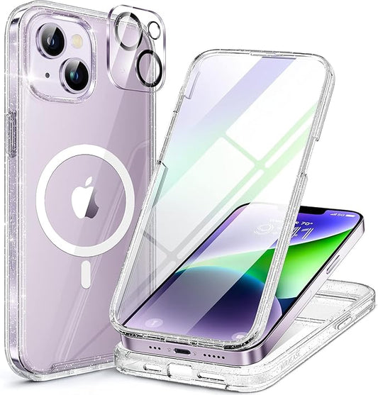 Miracase Magnetic for iPhone 14 Case 6.1", Full-Body Protective Bumper 14 Phone by Miracase