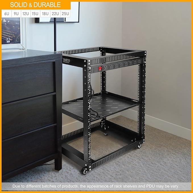 RIVECO 9U Open Frame Server Rack - Image 5