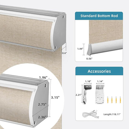 SmartWings Motorized Light Filtering Shades, Work - Image 7
