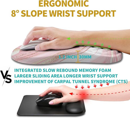 Hokafenle Ergonomic Mouse Pad Wrist Support, Wrist Rest Mousepad - Image 4