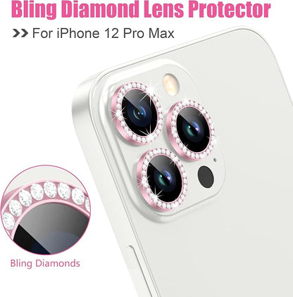 AGVEE 3+3 6 Pack for iPhone 12 Pro Max 6.7" Camera Lens Cover Protector - Image 4