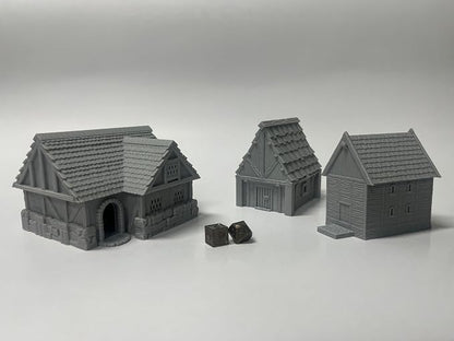 Paintable Tabletop Miniature Little Town Building Terrains Compatible - 18mm - Image 6
