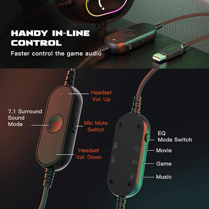 FIFINE Gaming Headset for PC-Wired Headphones - Image 3