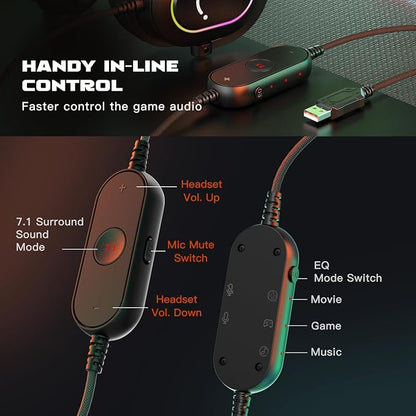 FIFINE Gaming Headset for PC-Wired Headphones - Image 3