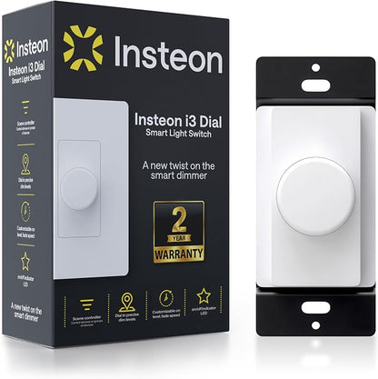 Insteon i3 Dial Smart Dimmer Light Switch, Smart Home and Electronics Rotary by Insteon