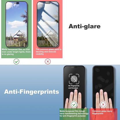 2 Pack Matte Screen Protector for iPhone 15 Pro 6.1-Inch Auto Dust Removal - Image 5