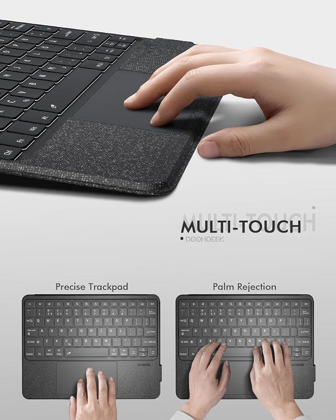 Doohoeek Keyboard Folio for Samsung Galaxy S10 Fe 10.9" 2025 / S9 FE / S9 - Image 3