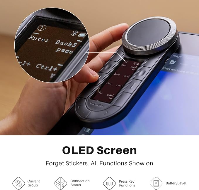 HUION Keydial Remote Bluetooth Programmable Keypad - Image 5