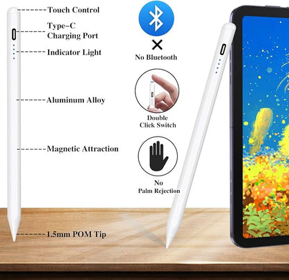 Stylus Pens for Touch Screens POM Tip Magnetic iPad Pencil Rechargeable Tablet - Image 3