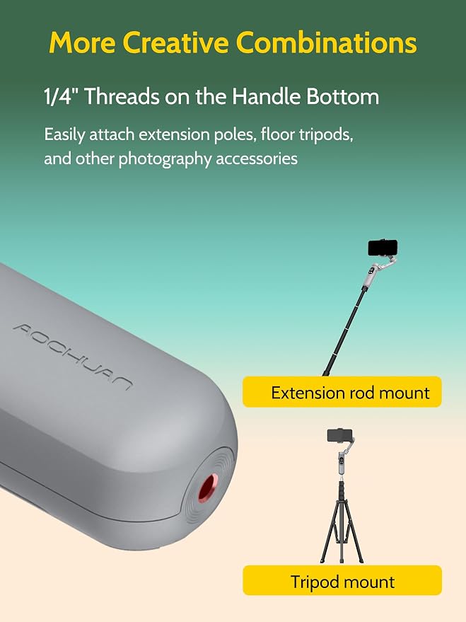 3-axis Gimbal Stabilizer for Smartphone w/ 1/4 Thread Foldable Phone Stabilizer - Image 6