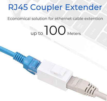 Rapink RJ45 Coupler Inline Adapter Keystone, Female to Female Network Connector - Image 2
