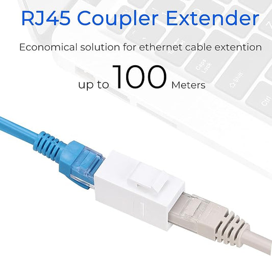 Rapink RJ45 Coupler Inline Adapter Keystone, Female to Female Network Connector - Image 2