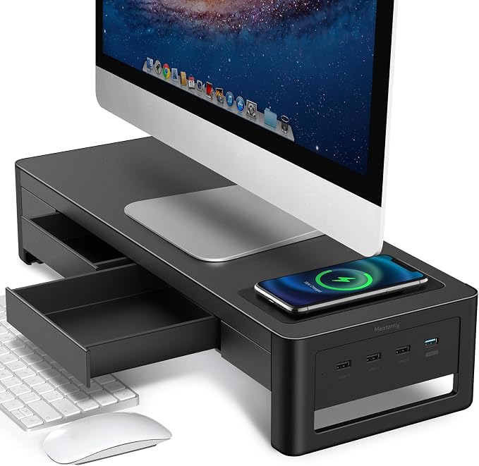 meatanty 3 In 1 Monitor Stand Riser by Meatanty