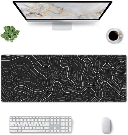 Topographic Contour Extended Big Mouse Pad Large, Gaming Mouse Pad Desk Pad - Image 4