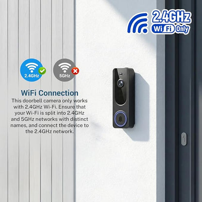 1080p WiFi Video Doorbell Camera Wireless, Battery Powered, AI Human and Motion - Image 8
