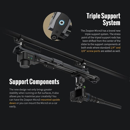 Zeapon Micro 3 E700 Double Distance Motorized Camera Slider, Compact Slider - Image 8