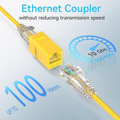 CAT6 RJ45 Keystone Coupler, Cat6 Keystone Jack Female to Female, Cat 6 Inline - Image 2