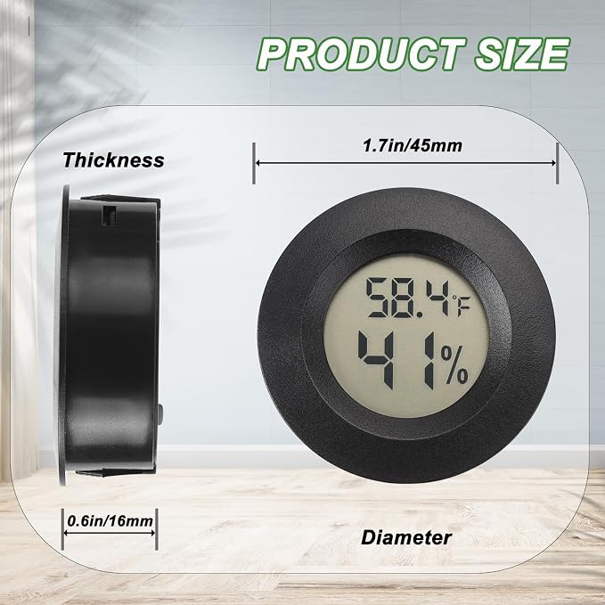 Mini Hygrometer Digital Thermometer Humidity Meter 6 Pack Hygrometer - Image 2