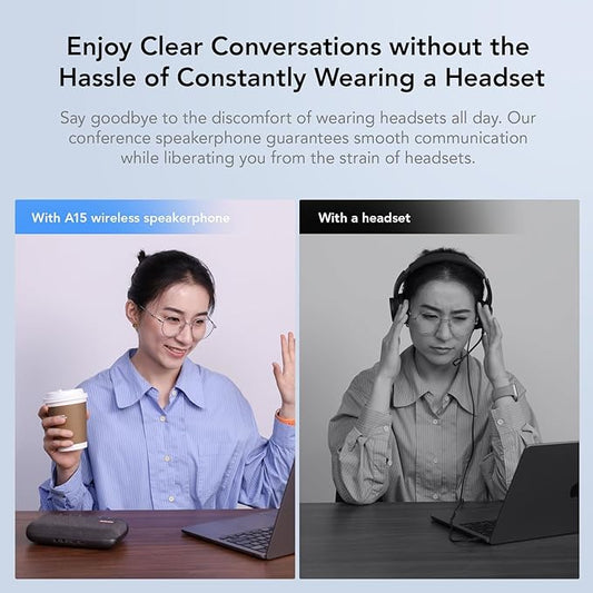 NUROUM A15 Conference Speaker and Microphone, Portable Bluetooth Wireless - Image 2