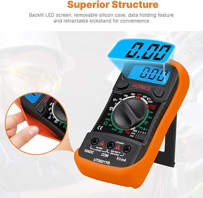 Digital Multimeter Tester by ULTRICS, Data Hold and Test Leads - Image 5