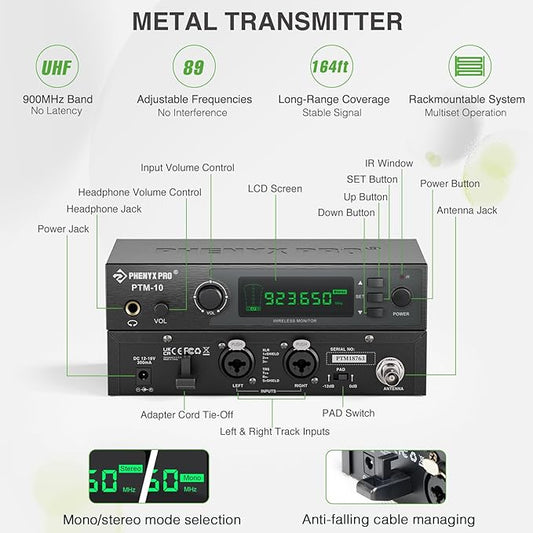 Phenyx Pro Wireless in-Ear Monitor System, Stereo IEM System - Image 2