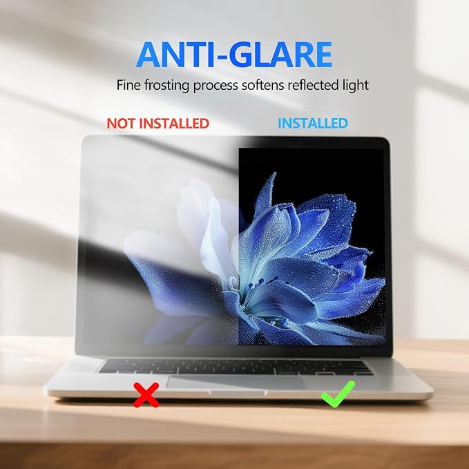 4-Way Laptop Privacy Screen Shield 13.3 Inch, Removable 16:9 Aspect 360° - Image 5