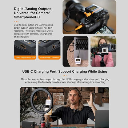 COMICA Vimo Q Four-Channel Mini Wireless Lavalier Microphone System - Image 8