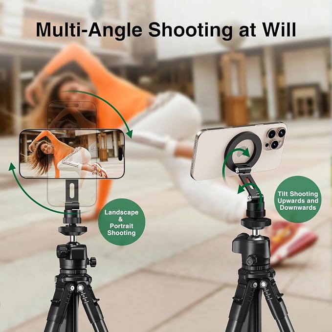 elitehood Magnetic Magsafe Tripod Phone Mount Holder, Foldable Phone Holder - Image 5