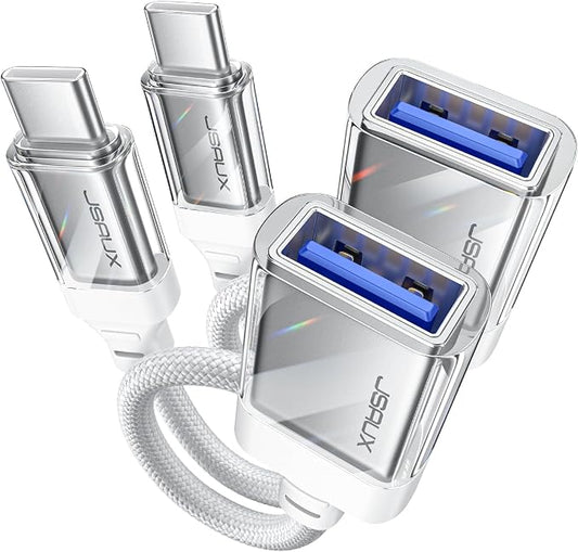 JSAUX USB to USB C Adapter, USBC OTG Adapter Compatible by JSAUX