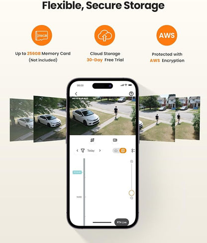 Anlapus 3MP 2K WiFi Security Camera Outdoor Indoor, 2 x WiFi6 & 2.4GHz Plug-in - Image 8
