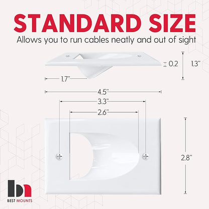 2 Pack Wall Plate Cable Pass Through - Image 4