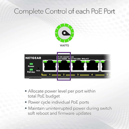 NETGEAR 8 Port PoE Gigabit Ethernet Easy Smart Managed Essentials Switch - - Image 4