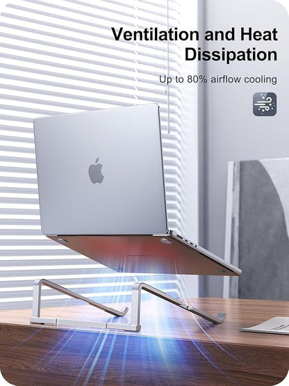 Laptop Stand for Desk, Aluminum Computer Stand for Laptop, Foldable Laptop Riser - Image 3