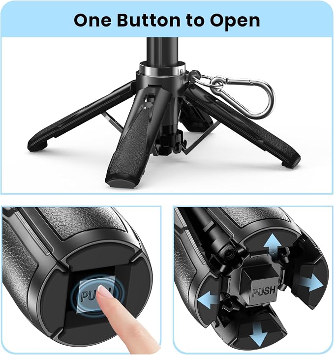 Mini Tripod with Dual Fill Lights, Portable Selfie Stick with Wireless Remote - Image 8