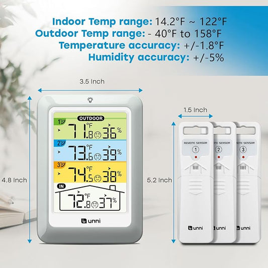 Indoor Outdoor Thermometer Wireless - Image 2