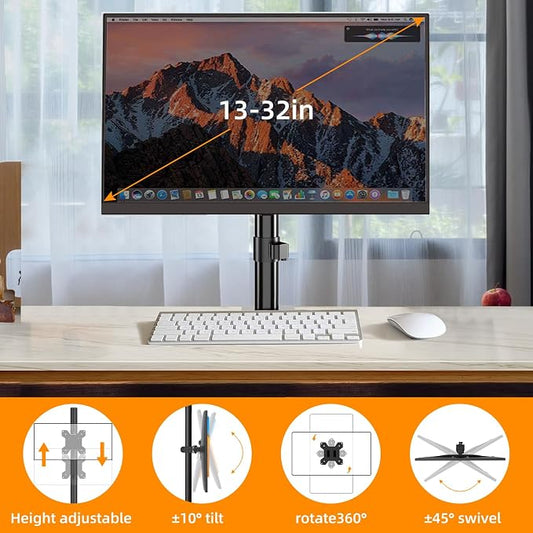 PHOLITEN Monitor Mount for Most 13-32" Computer Screens up to 20lbs, Adjustable - Image 2
