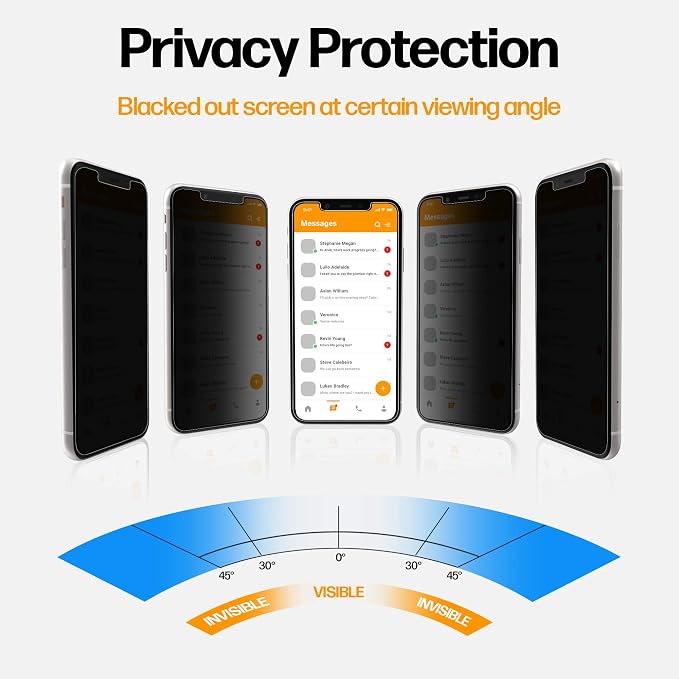 Power Theory Designed for iPhone 11, iPhone XR Privacy Screen Protector - Image 3