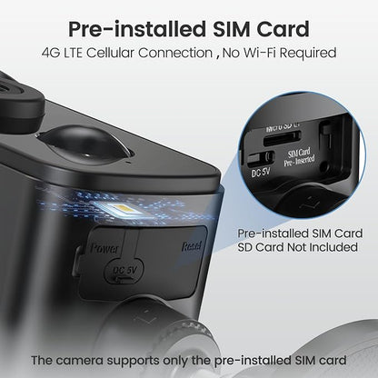 Cellular Security Camera Wireless Outdoor, No WiFi Need, Battery & Solar Powered - Image 4