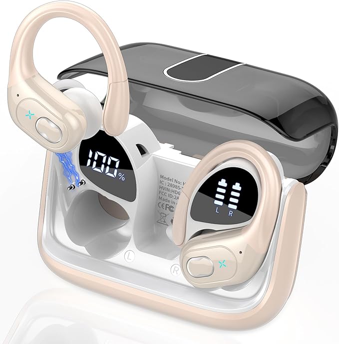 Wireless Earbuds 75hrs Bluetooth 5.4 Headphone Sport, 2025 Bluetooth Earbuds by Aptkdoe