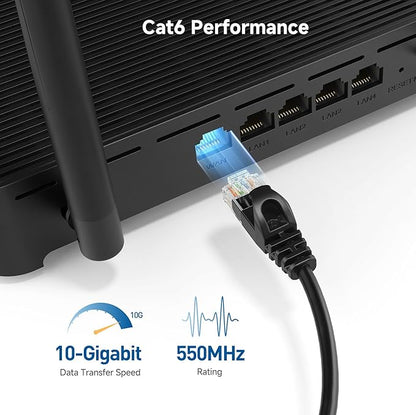 Cable Matters 10Gbps 5-Pack Snagless Cat 6 Ethernet Cable - 10ft - Image 3
