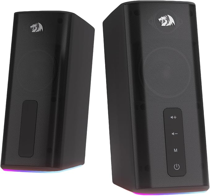 Redragon GS814 Stereo Desktop Speaker, 20W Output, 4 Real Units, BT 5.0/3.5mm by REDRAGON